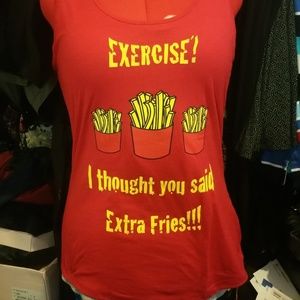 Humorous Exercise Tank - Red